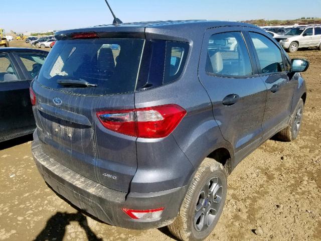 MAJ6P1SL0JC237161 - 2018 FORD ECOSPORT S GRAY photo 4