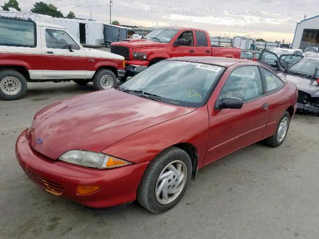 1G1JC1245V7209355 - 1997 CHEVROLET CAVALIER B RED photo 2