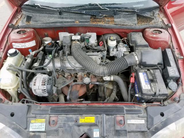 1G1JC1245V7209355 - 1997 CHEVROLET CAVALIER B RED photo 7