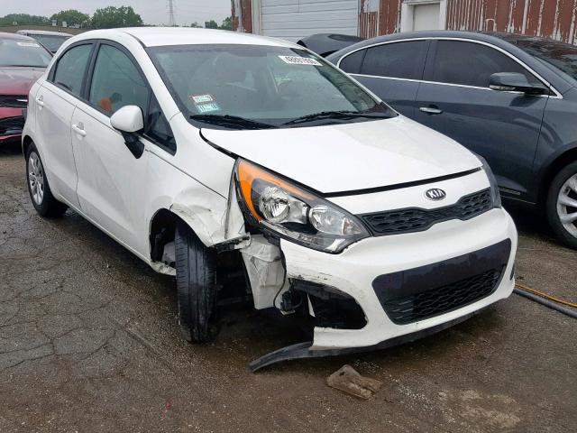 KNADM5A31E6352436 - 2014 KIA RIO LX WHITE photo 1