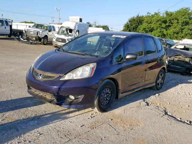 JHMGE88659S009607 - 2009 HONDA FIT SPORT PURPLE photo 2