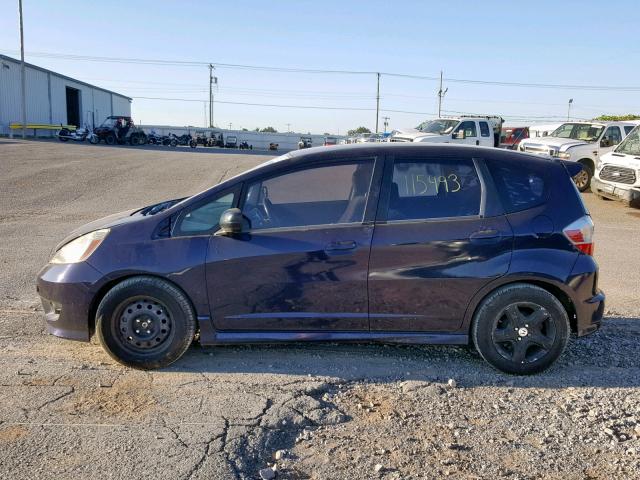 JHMGE88659S009607 - 2009 HONDA FIT SPORT PURPLE photo 9