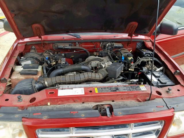 1FTYR14U51PA70176 - 2001 FORD RANGER SUP RED photo 7