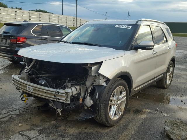 1FM5K7FH1HGA73236 - 2017 FORD EXPLORER L SILVER photo 2