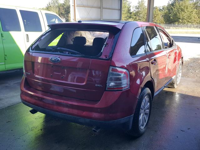 2FMDK38C57BA74515 - 2007 FORD EDGE SEL RED photo 4