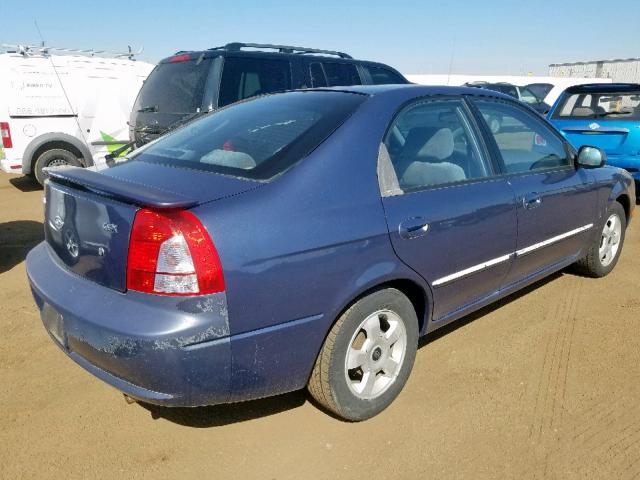 KNAFB161125074296 - 2002 KIA SPECTRA GS BLUE photo 4