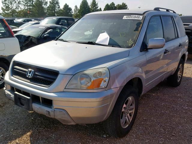 2HKYF18474H562906 - 2004 HONDA PILOT EX SILVER photo 2