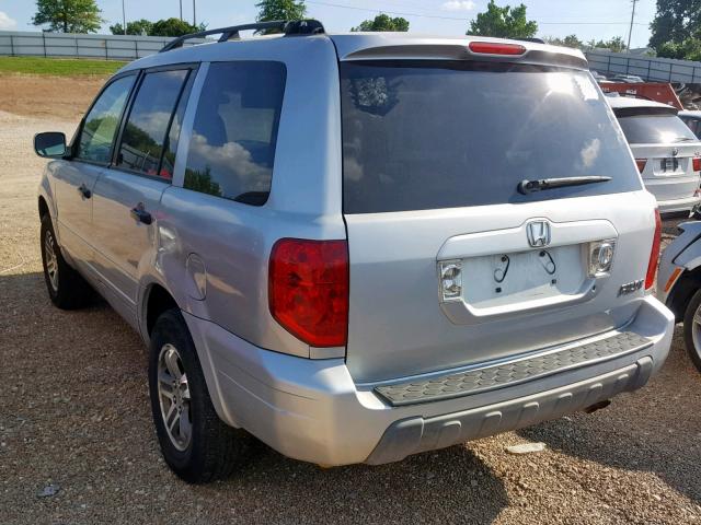 2HKYF18474H562906 - 2004 HONDA PILOT EX SILVER photo 3