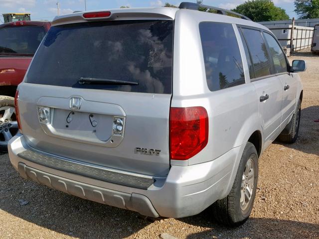 2HKYF18474H562906 - 2004 HONDA PILOT EX SILVER photo 4