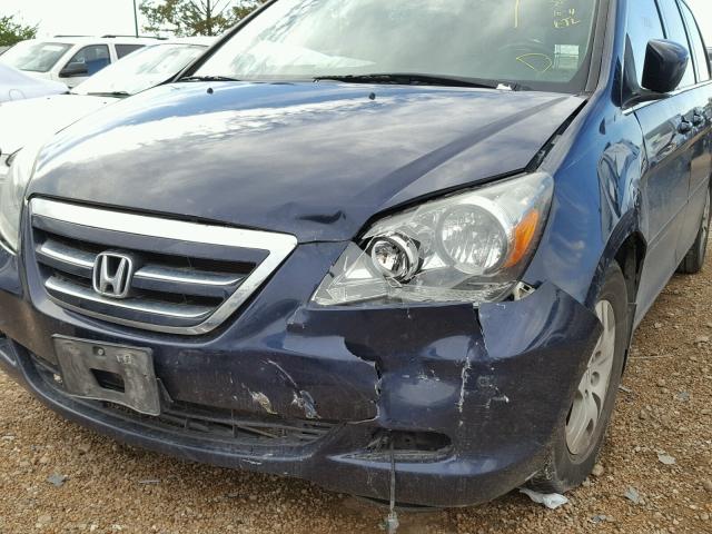 5FNRL38867B102974 - 2007 HONDA ODYSSEY TO BLUE photo 9