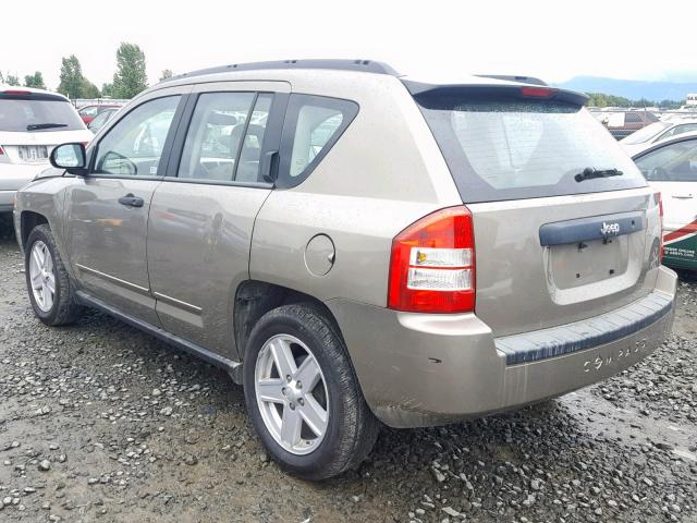 1J8FT47018D744363 - 2008 JEEP COMPASS SP ყავისფერი ფოტო 3