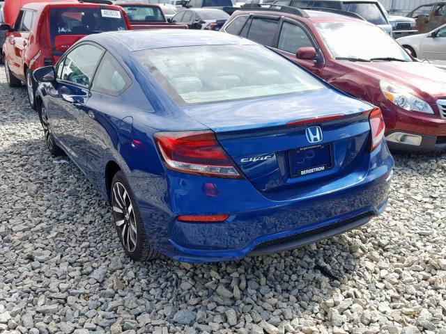 2HGFG3B02FH504835 - 2015 HONDA CIVIC EXL 蓝色 照片 3