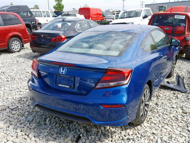 2HGFG3B02FH504835 - 2015 HONDA CIVIC EXL 蓝色 照片 4