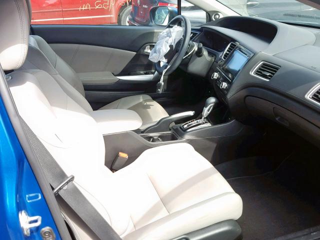 2HGFG3B02FH504835 - 2015 HONDA CIVIC EXL 蓝色 照片 5