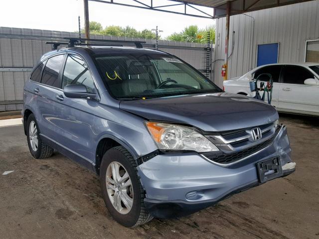 JHLRE4H77AC010755 - 2010 HONDA CR-V EXL BLUE photo 1