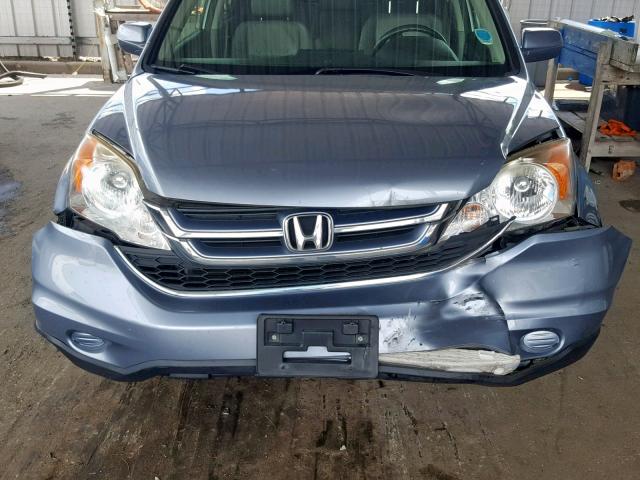 JHLRE4H77AC010755 - 2010 HONDA CR-V EXL BLUE photo 7