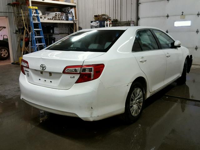 4T4BF1FK2ER425985 - 2014 TOYOTA CAMRY L WHITE photo 4