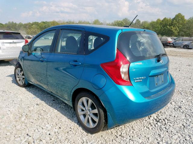 3N1CE2CP5EL416335 - 2014 NISSAN VERSA NOTE BLUE photo 3