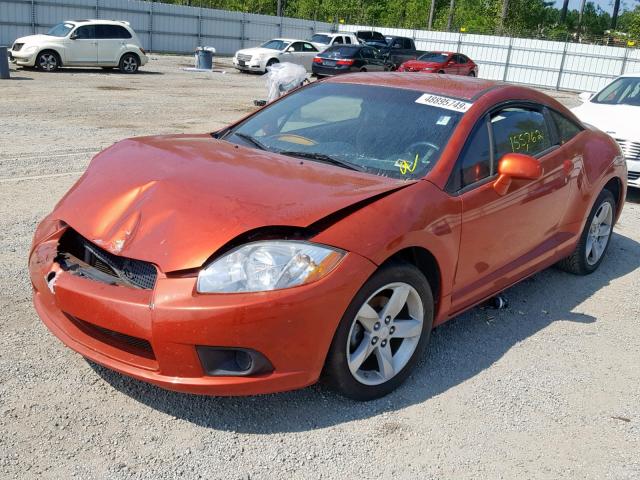 4A3AK24F29E042885 - 2009 MITSUBISHI ECLIPSE GS ORANGE photo 2