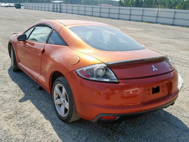 4A3AK24F29E042885 - 2009 MITSUBISHI ECLIPSE GS ORANGE photo 3