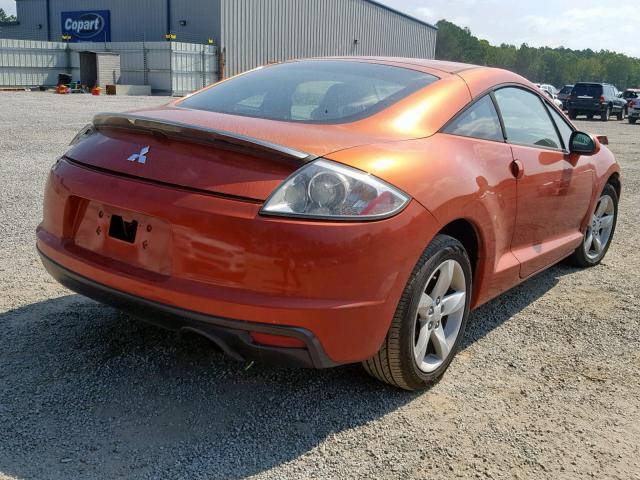 4A3AK24F29E042885 - 2009 MITSUBISHI ECLIPSE GS ORANGE photo 4