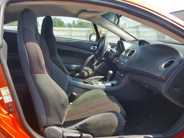 4A3AK24F29E042885 - 2009 MITSUBISHI ECLIPSE GS ORANGE photo 5