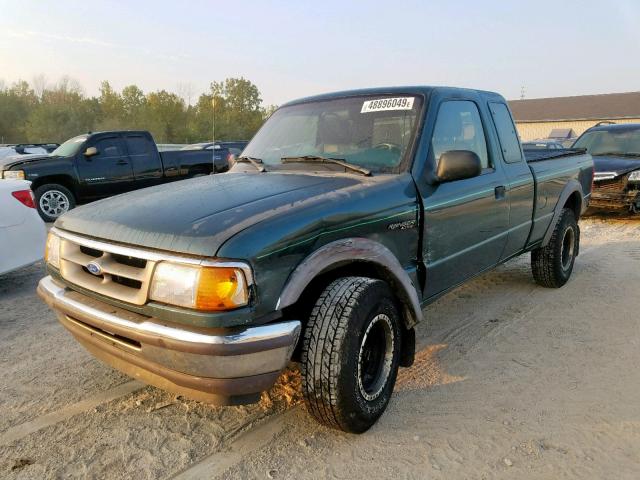 1FTCR15X7VTA06155 - 1997 FORD RANGER SUP GREEN photo 2