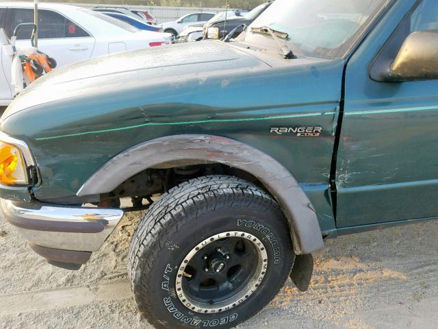 1FTCR15X7VTA06155 - 1997 FORD RANGER SUP GREEN photo 9