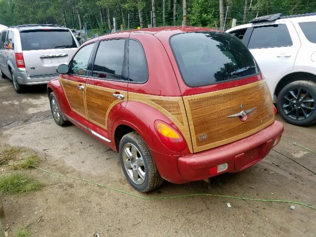 3C8FY68815T555807 - 2005 CHRYSLER PT CRUISER RED photo 3