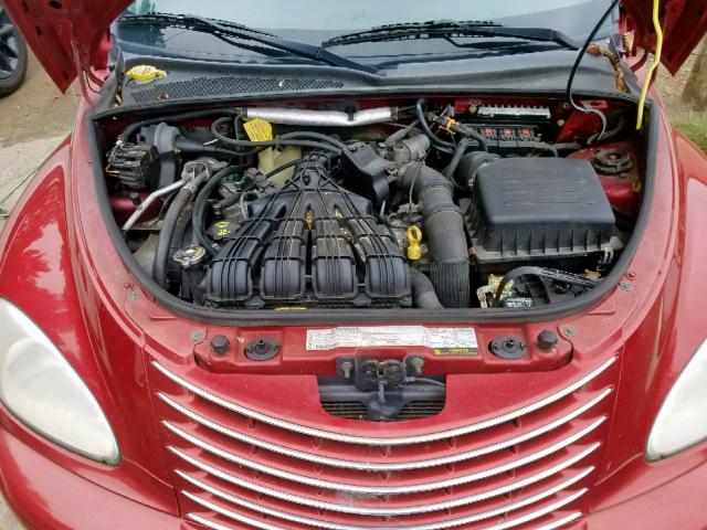 3C8FY68815T555807 - 2005 CHRYSLER PT CRUISER RED photo 7