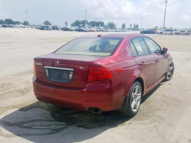 19UUA66256A031551 - 2006 ACURA 3.2TL RED photo 4