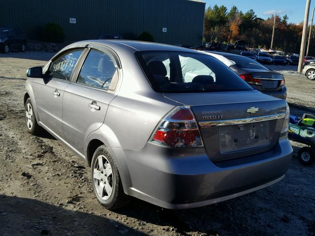 KL1TD56E99B306169 - 2009 CHEVROLET AVEO LS GRAY photo 3