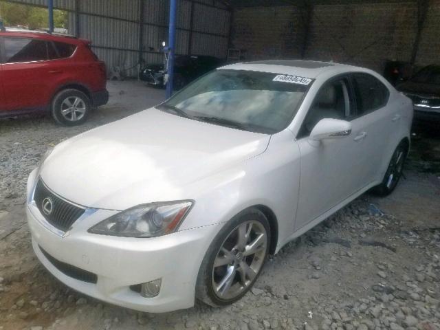 JTHBF5C23A5129029 - 2010 LEXUS IS 250 WHITE photo 2