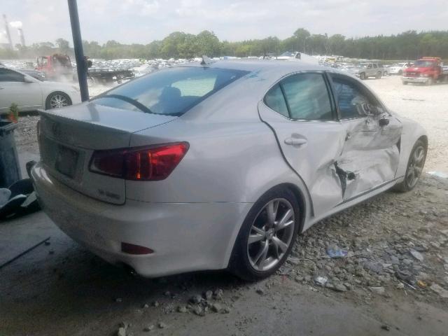 JTHBF5C23A5129029 - 2010 LEXUS IS 250 WHITE photo 4