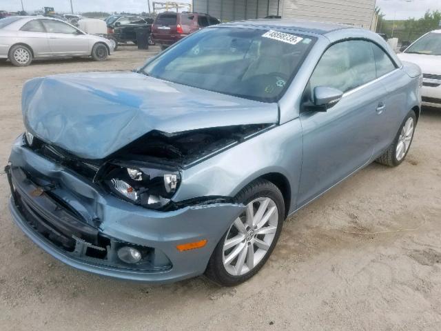 WVWBW8AH5DV006220 - 2013 VOLKSWAGEN EOS KOMFOR BLUE photo 2