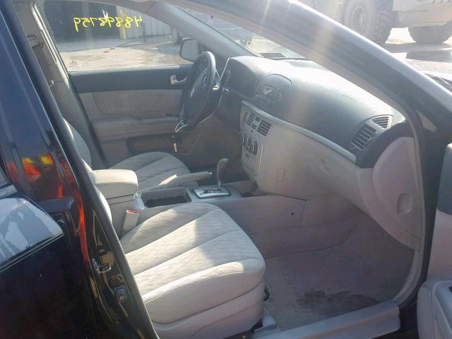 KMHET46CX6A109912 - 2006 HYUNDAI SONATA GL BLACK photo 5