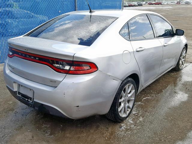 1C3CDFBA9DD230987 - 2013 DODGE DART SXT SILVER photo 4