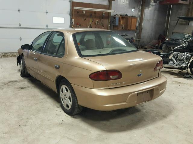 1G1JF5248Y7392396 - 2000 CHEVROLET CAVALIER L GOLD photo 3