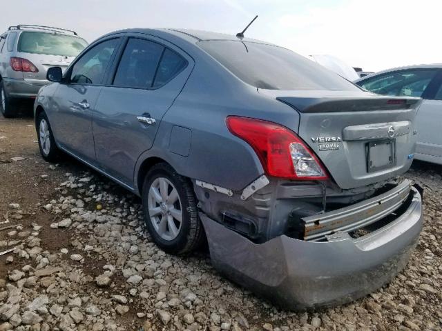 3N1CN7AP0EL838688 - 2014 NISSAN VERSA S GRAY photo 3