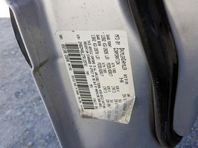 2A8GM48L27R129701 - 2007 CHRYSLER PACIFICA SILVER photo 10