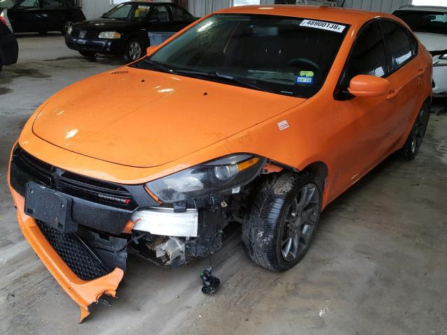 1C3CDFBAXDD334808 - 2013 DODGE DART SXT ORANGE photo 2