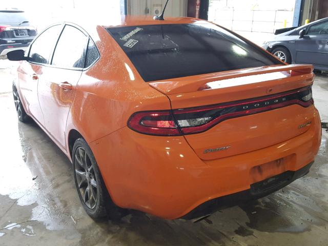 1C3CDFBAXDD334808 - 2013 DODGE DART SXT ORANGE photo 3