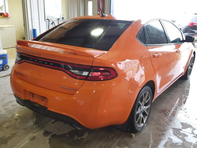 1C3CDFBAXDD334808 - 2013 DODGE DART SXT ORANGE photo 4