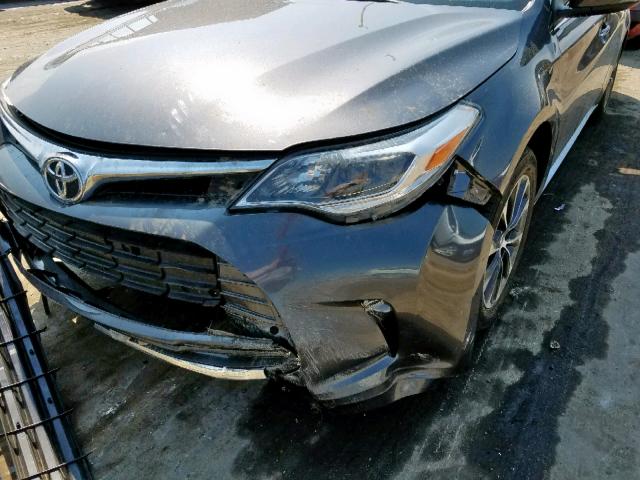 4T1BK1EB8GU202442 - 2016 TOYOTA AVALON XLE GRAY photo 9
