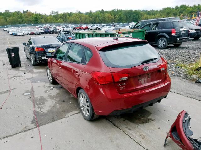 KNAFU5A22B5331807 - 2011 KIA FORTE EX RED photo 3