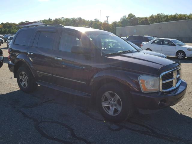 1D4HB58D24F118395 - 2004 DODGE DURANGO LI MAROON photo 1