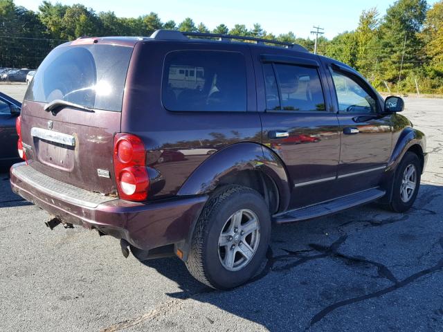 1D4HB58D24F118395 - 2004 DODGE DURANGO LI MAROON photo 3