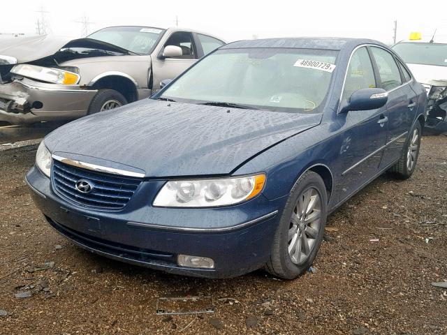 KMHFC46F59A388219 - 2009 HYUNDAI AZERA SE BLUE photo 2