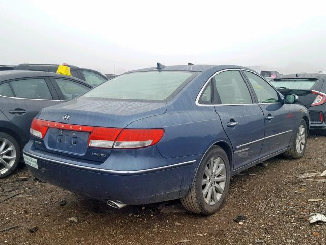 KMHFC46F59A388219 - 2009 HYUNDAI AZERA SE BLUE photo 4