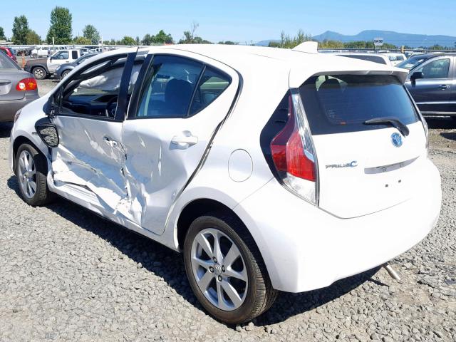 JTDKDTB3XG1131429 - 2016 TOYOTA PRIUS C WHITE photo 3